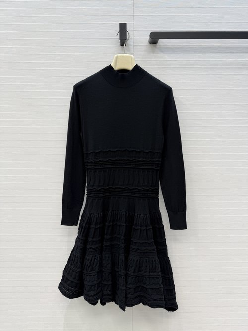 Alaia Recommended Wool Knit Crinoline Dress for Elegance