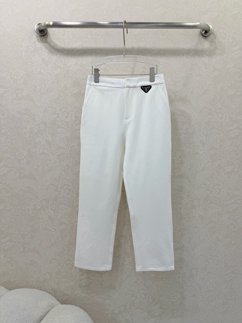 Prada High-waist Skinny Jeans with Triangle Logo and Hip-lift