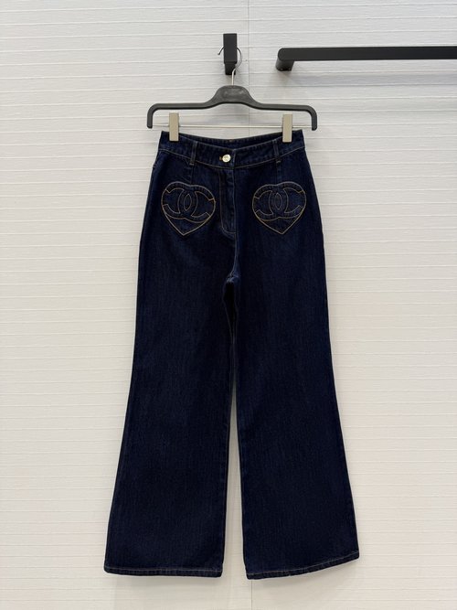 Chanel Exclusive Release: Heart-Shaped Button Jeans with Elegance