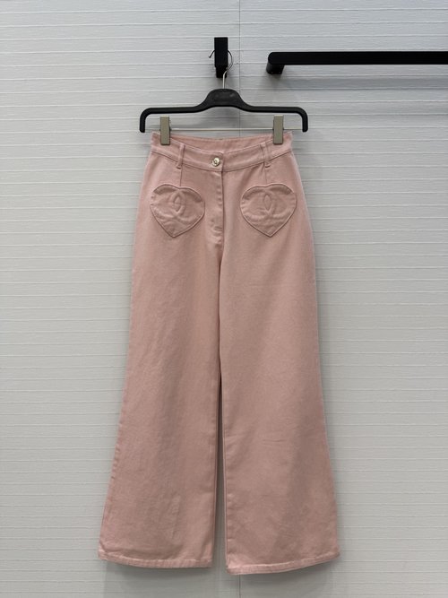 Chanel Exclusive Release: Elegant Heart-Shaped Button Jeans