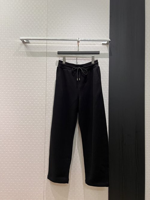 Loro Piana Thickened Casual Machete Sweatpants with Drawstring Waist