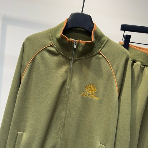 Loro Piana Casual Suit with Logo Embroidery