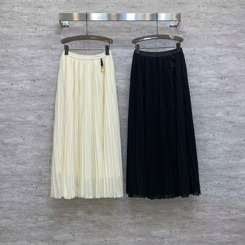 Dior Graceful Rayon Pleated Skirt for Spring and Summer