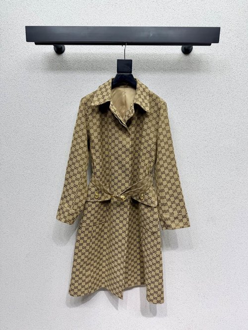 Gucci Khaki Series Soft and Stylish Long Suit Jacket