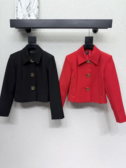 Gucci Elegant G-Buttoned Blazer, Fashionably Refined