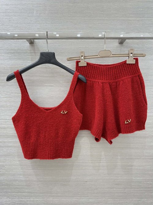 Louis Vuitton Limited Series Lamb Wool Sling Top with Metal Logo