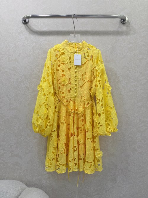 Zimmermann Elegant Water-Soluble Flower Dress with Custom Accessories