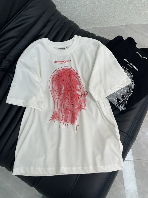 Alexander Wang Anatomical Portrait Print Trendy Cotton T-Shirt