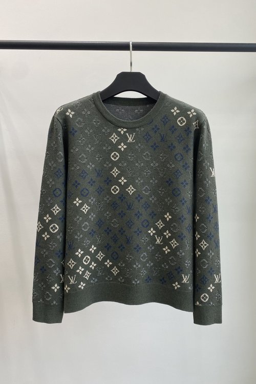 Louis Vuitton Louis Vuitton All - Over Letter Pattern Sweater