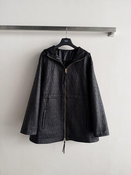Fendi Hooded Coat with FF Quilting for Autumn Outfits