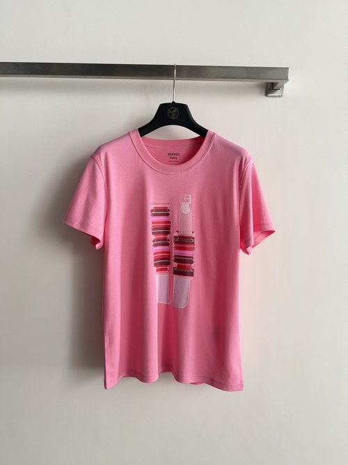 Hermes Spring-Summer Short-Sleeve Printed T-Shirt, Low-Key