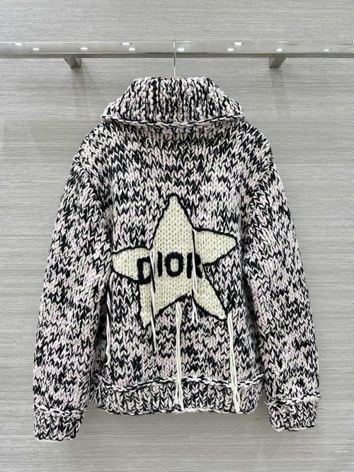 Dior Exclusive Lazy Style Crochet Sweater Coat
