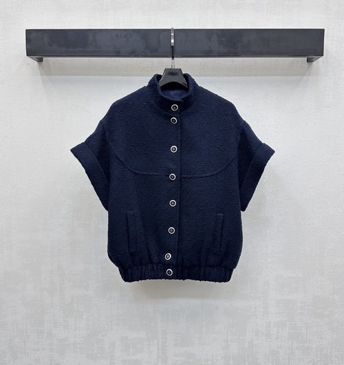 Chanel Ruff Sleeve Woolen Blazer, Elegant Design