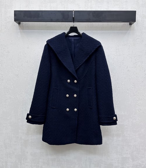 Chanel Double-Breasted Woolen Blazer for Events