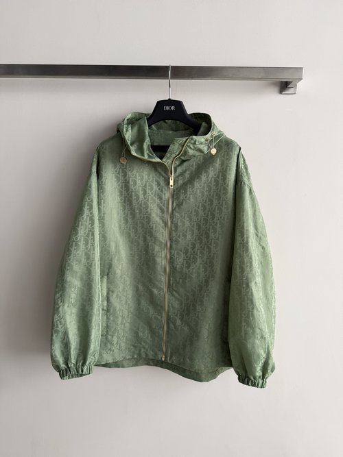 Dior Monogram Hooded Practical Stylish Windbreaker