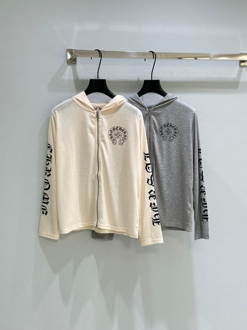 Chanel Chest Embroidered Tee with Back Logo and Sleeve Prints, Exuding Gothic Charm