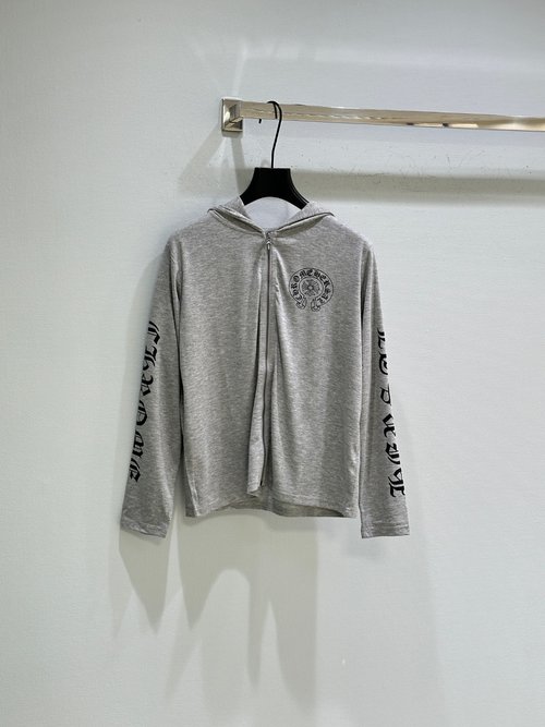 Chanel Chest Embroidered Tee with Back Logo and Sleeve Prints, Featuring Gothic Allure