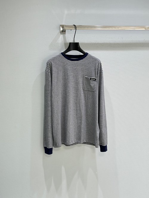 Versace Oversized T-Shirt Featuring Miu Miu Logo and Vintage Stripes