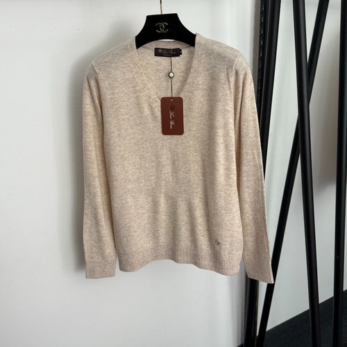 Loro Piana Wool V-Neck Knit Undershirt with Metal Decor