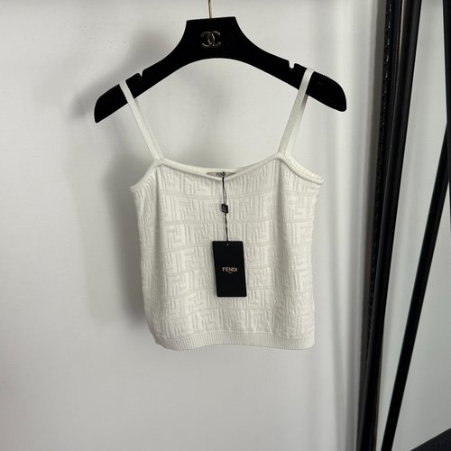 Fendi New F Letter Knit Sling Vest in Multiple Colors