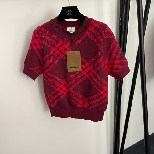 Burberry New Checked Sleeveless Wool Knit Top in 3 Colors