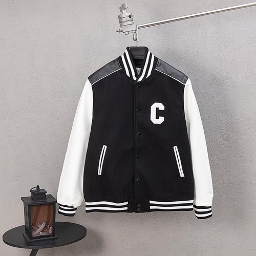 Celine Runway Baseball Jacket with High - end Craftsmanship