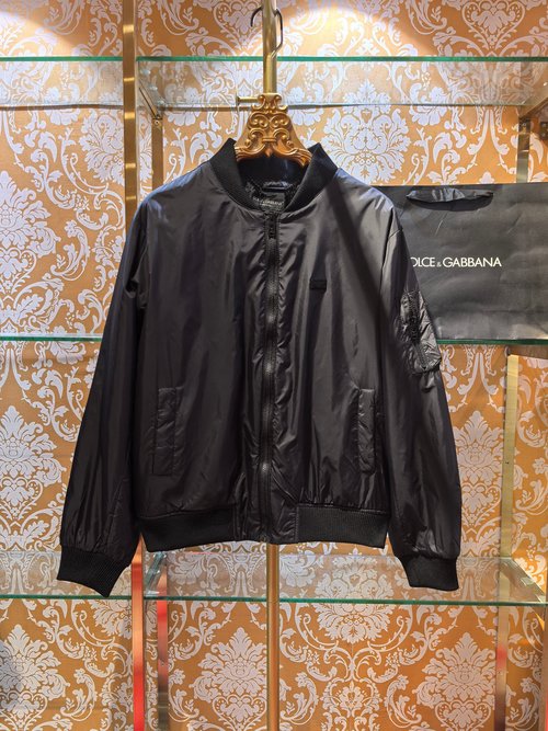 Dolce & Gabbana Stylish DG Logo Black Cotton Blend Jacket