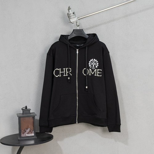 Chrome Hearts Luxury Heavy Crafted Cotton Zip Hoodie