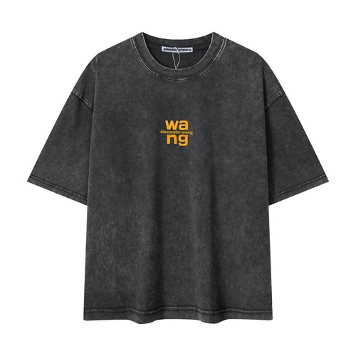 Alexander Wang Cotton Short Sleeve T-Shirt with Bold Print