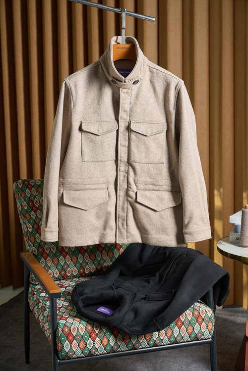 Polo Ralph Lauren Light Khaki Jacket with Practical Design and Soft Fabric