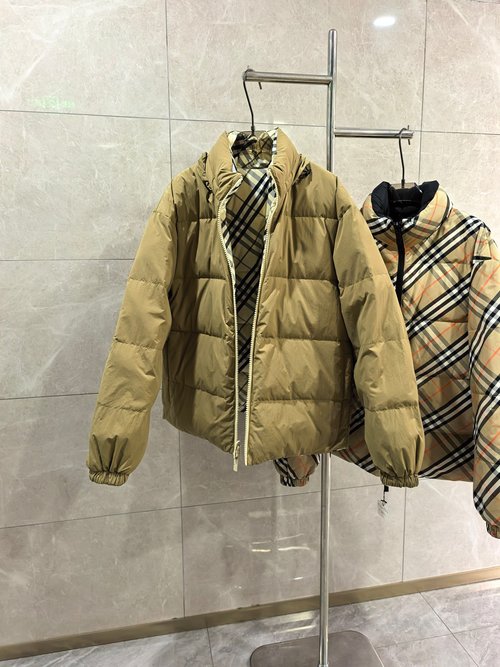 Burberry Double - sided Windproof Down Jacket for Daily Use