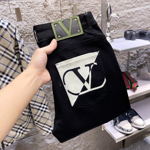 Valentino Premium Denim Jeans with Custom Wash Fabric