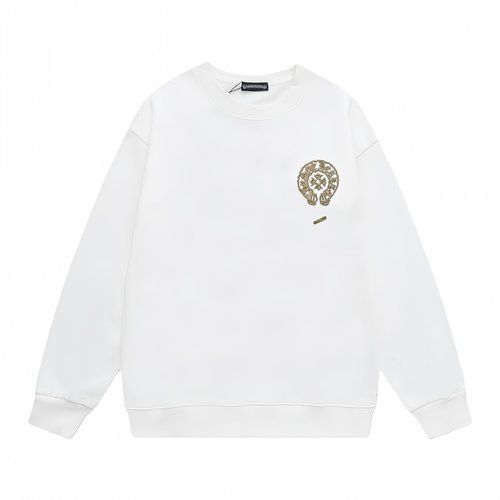 Chrome Hearts Cotton Round Neck Sweatshirt, Black & White