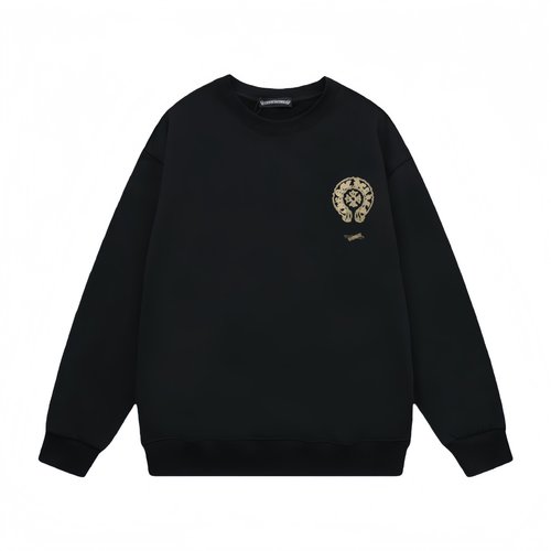 Chrome Hearts Cotton Round Neck Sweatshirt, Black & White