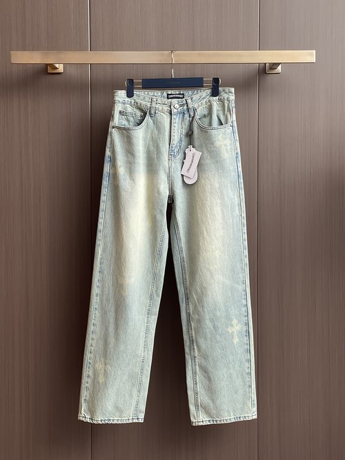Chrome Hearts Washable Embroidered Original Design Jeans