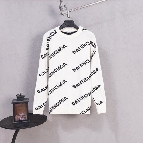 Balenciaga New Jacquard Wool Knitwear with Premium Craftsmanship