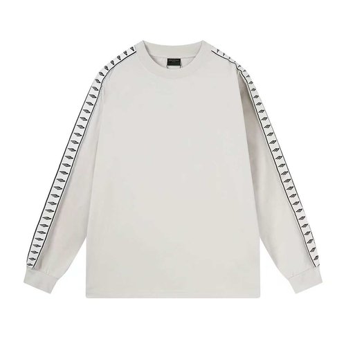 Balenciaga Spliced Logo Striped Long Sleeve with Snow Wash