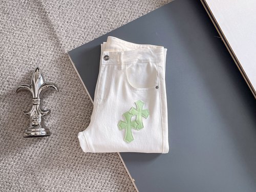 Chrome Hearts Embroidered Vintage Washed Stretch Jeans