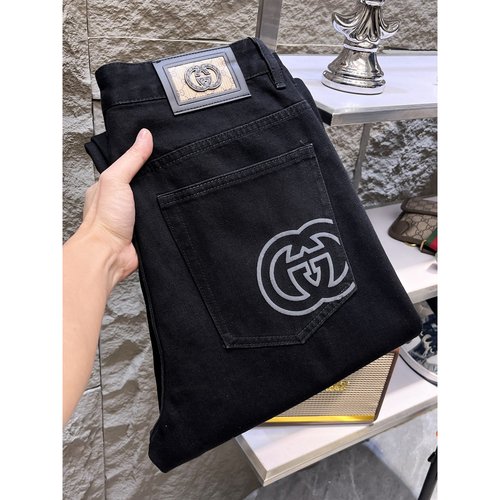 Gucci High-Elastic Jeans with Detailed Craftsmanship and Comfort