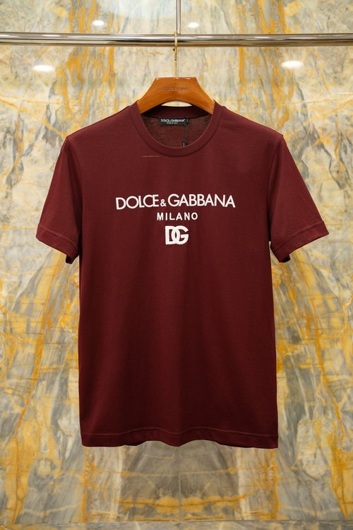 Dolce & Gabbana Classic Flocked and Embroidered T - Shirt