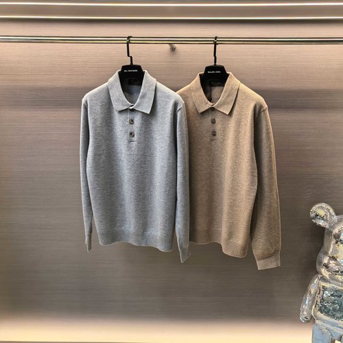 Loro Piana Silk-Wool Blend Knit Polo Shirt in Multiple Colors