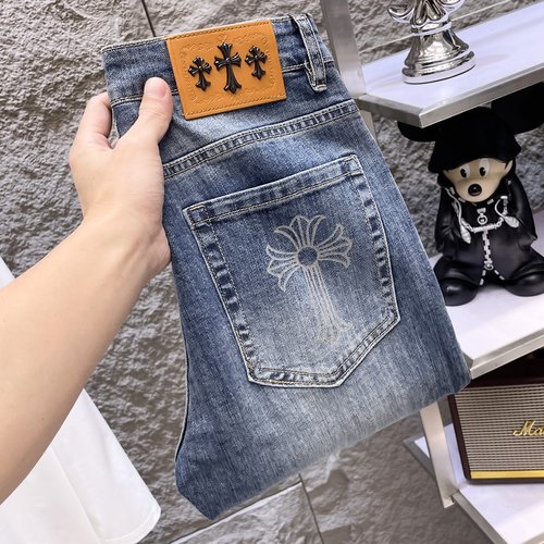 Chrome Hearts High-stretch Jeans with Superior Wash and Perfect Fit