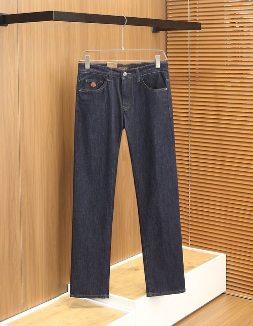 Loro Piana Classic Five-Pocket Slim Jeans with Leather Patch