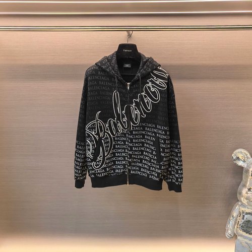 Balenciaga Graduated Embroidered Hoodie with an Attractive Print