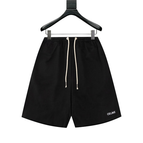 Celine Printed Shorts with Logo Hardware for All Genders