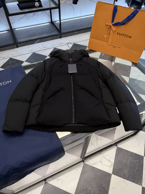 Louis Vuitton Monogram Quilted Down Jacket with Detachable Hood