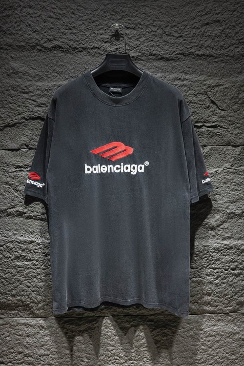 Versace Sprayed and Distressed Short Sleeve T-shirt