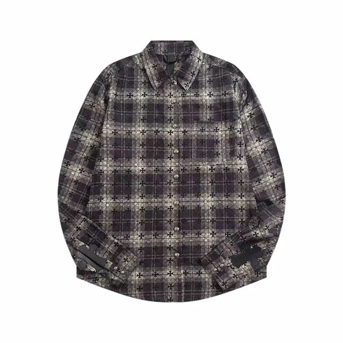 Loewe Metal Checked Shirt with Leather Embossed Logo