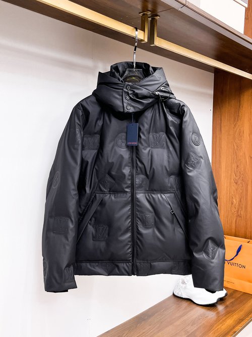 Louis Vuitton Premium Down Jacket with Classic Logo, High Warmth