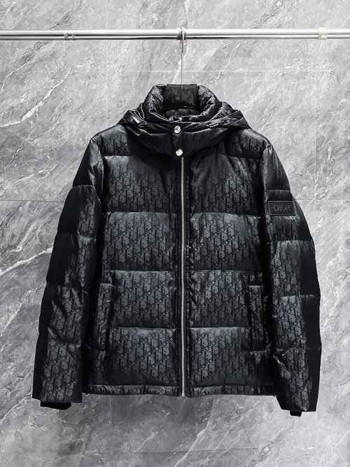 Dior 90-Down Filled Jacket with Classic Logo & Color Block